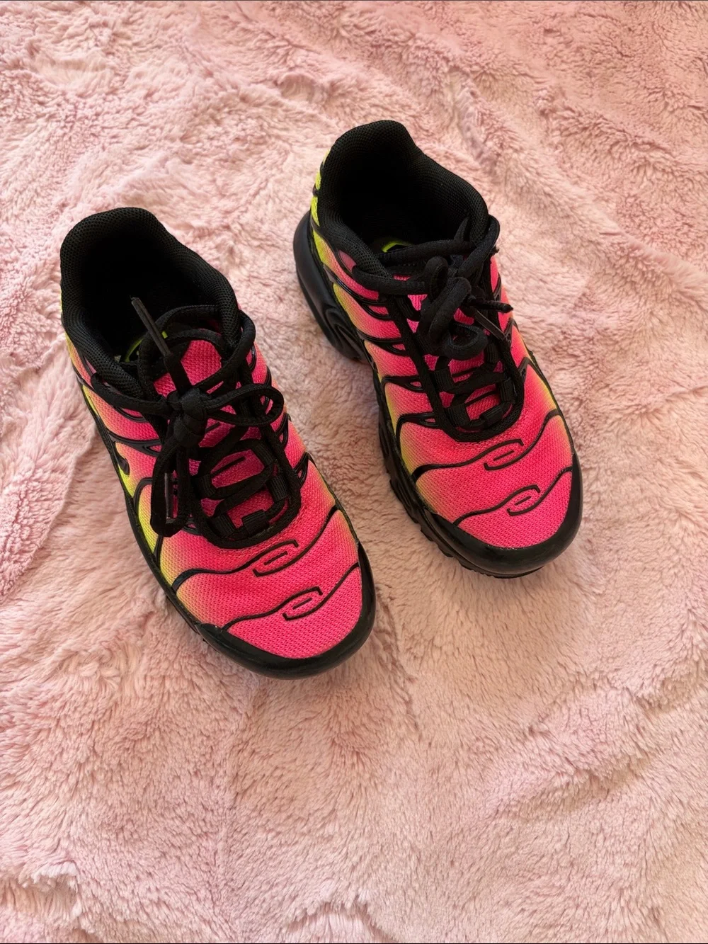 Toddler Gradient Pink to Yellow Athletic Sneakers
